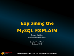 Explaining the MySQL Explain